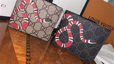 black gucci wallet with snake|gucci snake wallet inside.